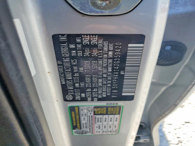 2018 Kia Sorento მანქანა იყიდება აუქციონზე, vin: 5XYPH4A14JG359420, აუქციონის ნომერი: 49933106