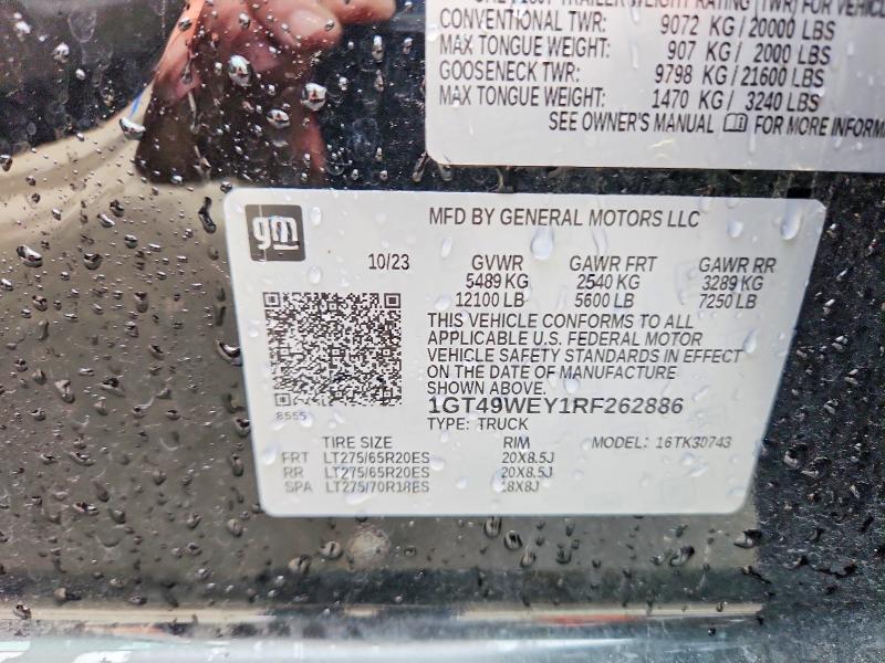 Продажа на аукционе авто 2024 Gmc Sierra, vin: 1GT49WEY1RF262886, номер лота: 51193996