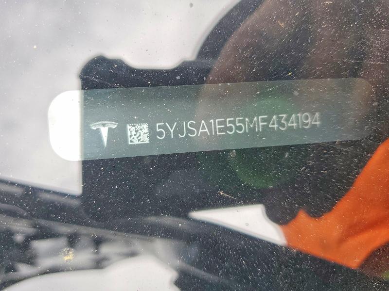 Aukcja sprzedaży 2021 Tesla Model S, vin: 5YJSA1E55MF434194, numer aukcji: 48107846