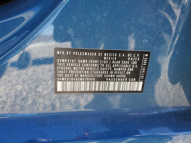 Aukcja sprzedaży 2025 Volkswagen Jetta, vin: 3VWEX7BU8SM078906, numer aukcji: 50880586