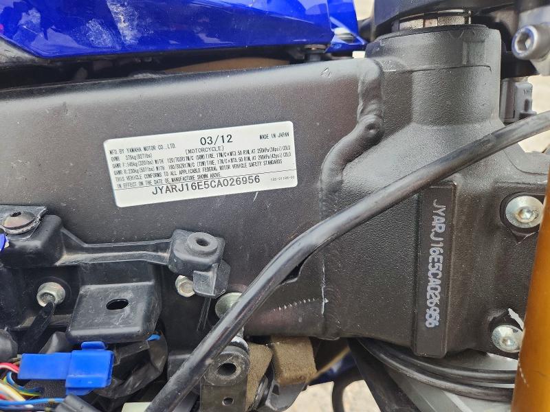 50334096 :رقم المزاد ، JYARJ16E5CA026956 vin ، 2012 Yamaha Yzfr6 مزاد بيع