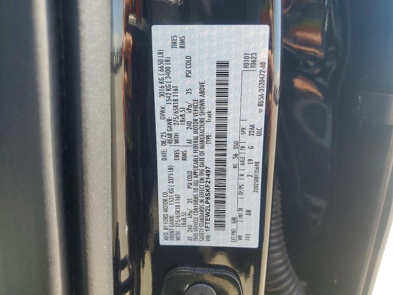 Aukcja sprzedaży 2025 Ford F150, vin: 1FTEW2LP8SKF21497, numer aukcji: 51703996