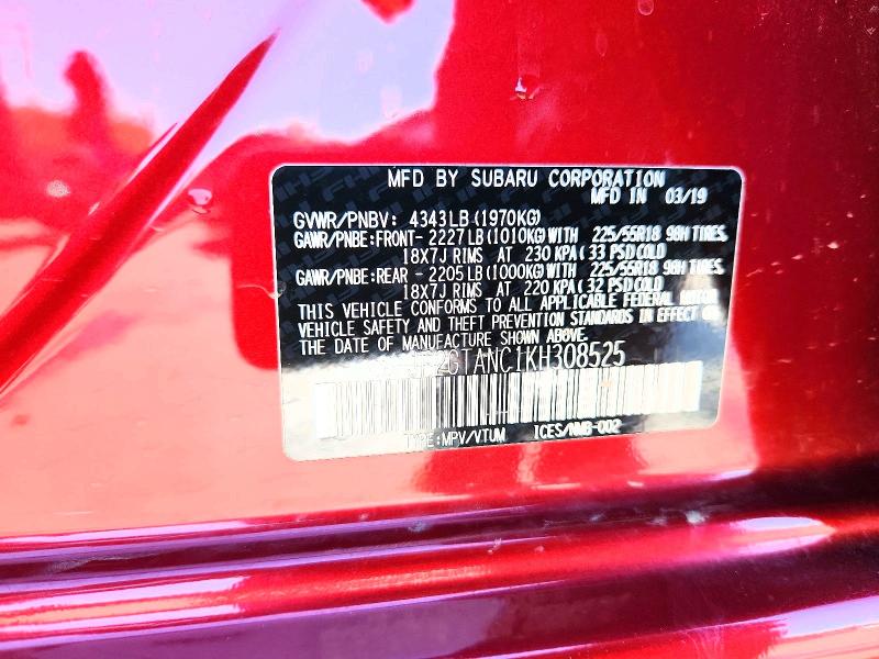 Продаж на аукціоні авто 2019 Subaru Crosstrek, vin: JF2GTANC1KH308525, номер лоту: 49681956