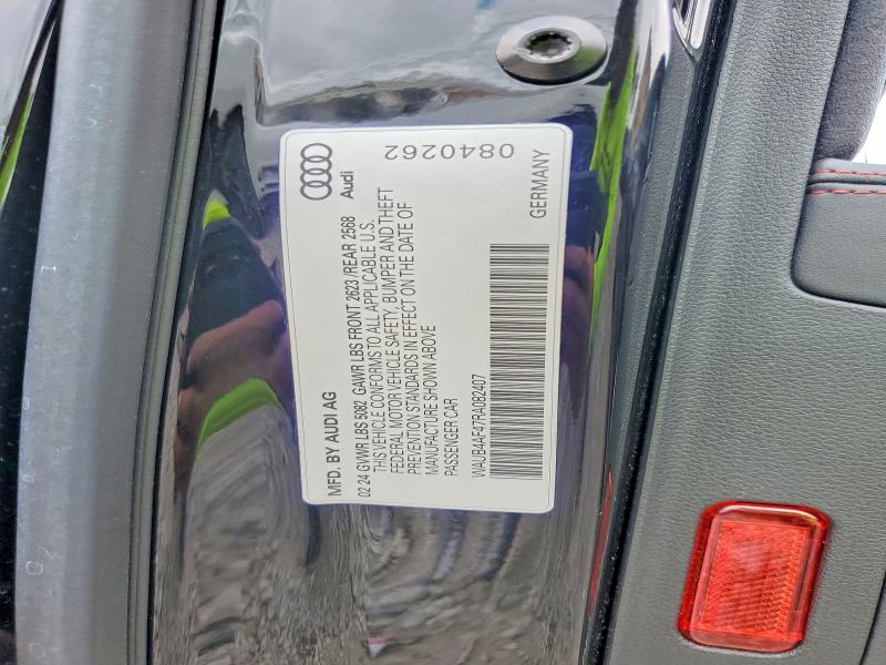 2024 Audi S4 მანქანა იყიდება აუქციონზე, vin: WAUB4AF47RA082407, აუქციონის ნომერი: 48385566
