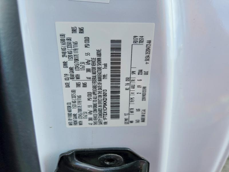 Aukcja sprzedaży 2019 Ford F150, vin: 1FTEX1CP9KKD18013, numer aukcji: 49509246