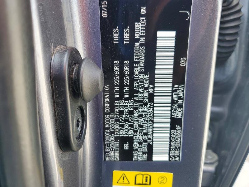 49462406 :رقم المزاد ، JTJBARBZ0F2038473 vin ، 2015 Lexus Nx مزاد بيع