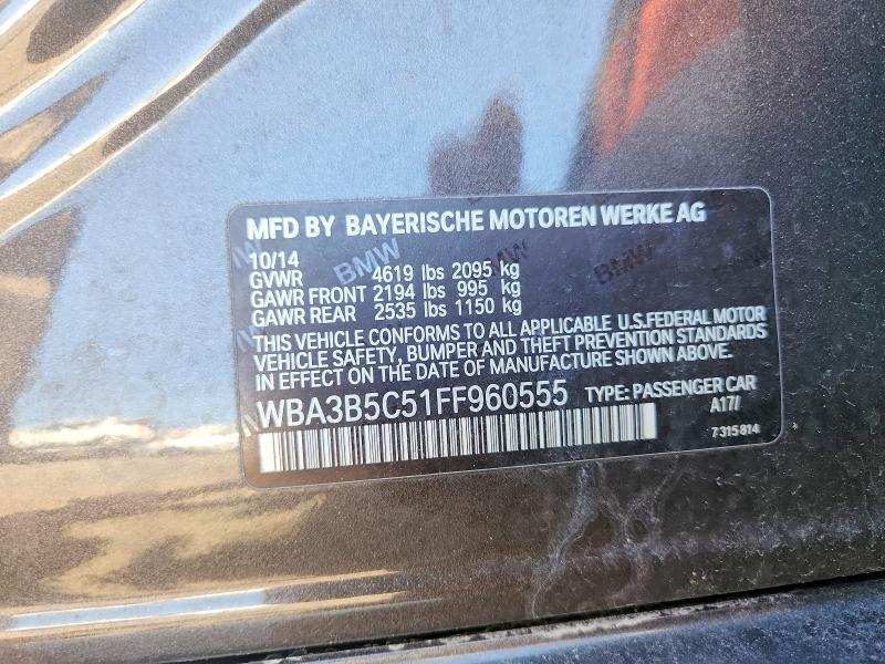 2015 Bmw 328 მანქანა იყიდება აუქციონზე, vin: WBA3B5C51FF960555, აუქციონის ნომერი: 49463526