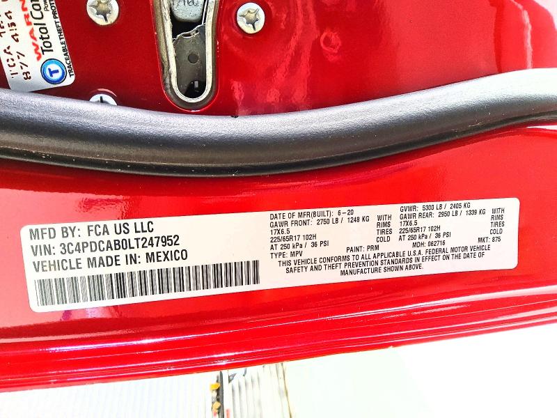 48861906 :رقم المزاد ، 3C4PDCAB0LT247952 vin ، 2020 Dodge Journey مزاد بيع
