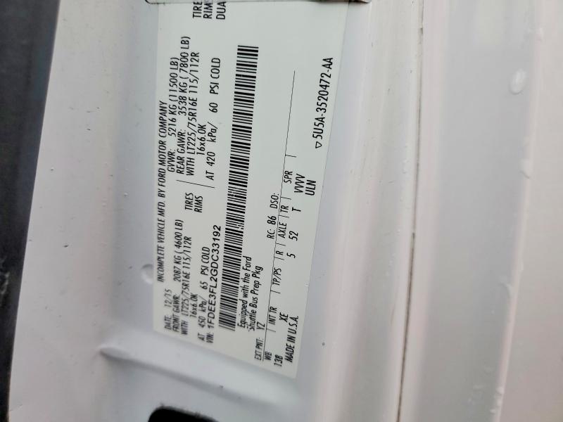 52266356 :رقم المزاد ، 1FDEE3FL2GDC33192 vin ، 2016 Ford Econoline مزاد بيع