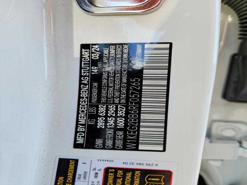Aukcja sprzedaży 2024 Mercedes-benz Eqe Sedan, vin: W1KEG2BB6RF057265, numer aukcji: 51834586