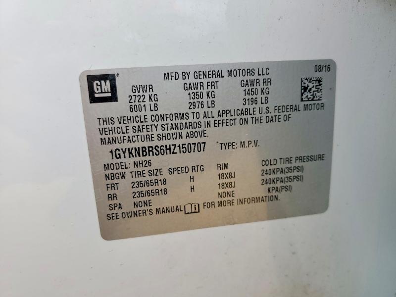 Продаж на аукціоні авто 2017 Cadillac Xt5, vin: 1GYKNBRS6HZ150707, номер лоту: 48962676