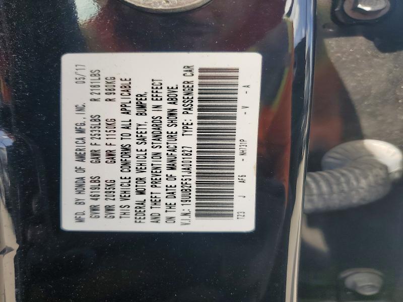 Aukcja sprzedaży 2018 Acura Tlx, vin: 19UUB2F51JA001827, numer aukcji: 49713956