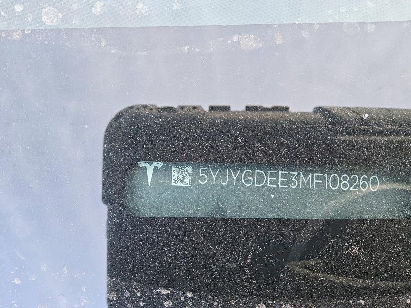 2021 Tesla Model Y მანქანა იყიდება აუქციონზე, vin: 5YJYGDEE3MF108260, აუქციონის ნომერი: 50799466