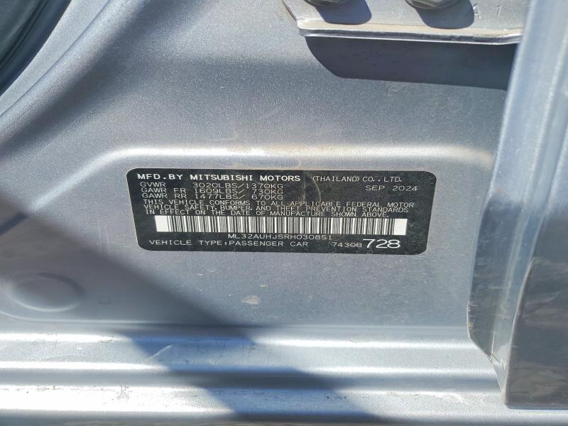 Aukcja sprzedaży 2024 Mitsubishi Mirage, vin: ML32AUHJ5RH030851, numer aukcji: 49796416