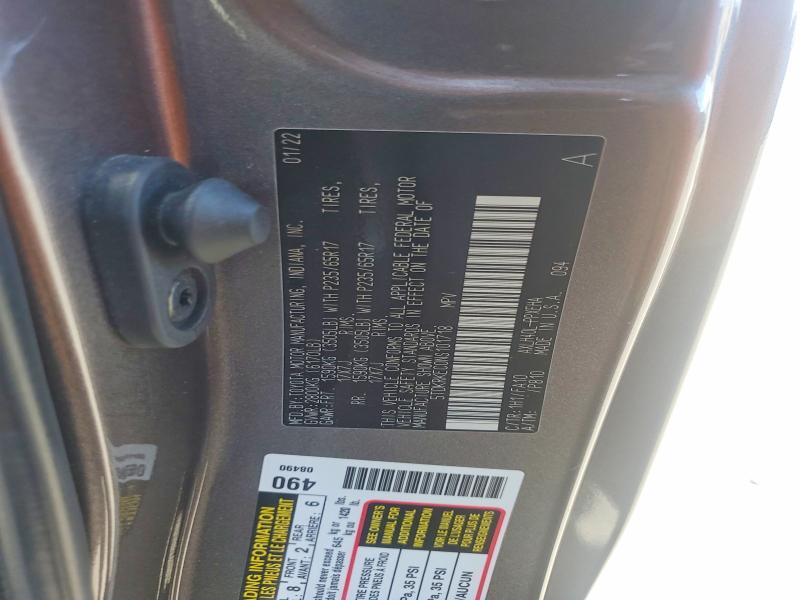 Продажа на аукционе авто 2022 Toyota Sienna, vin: 5TDKRKEC0NS101718, номер лота: 49006226