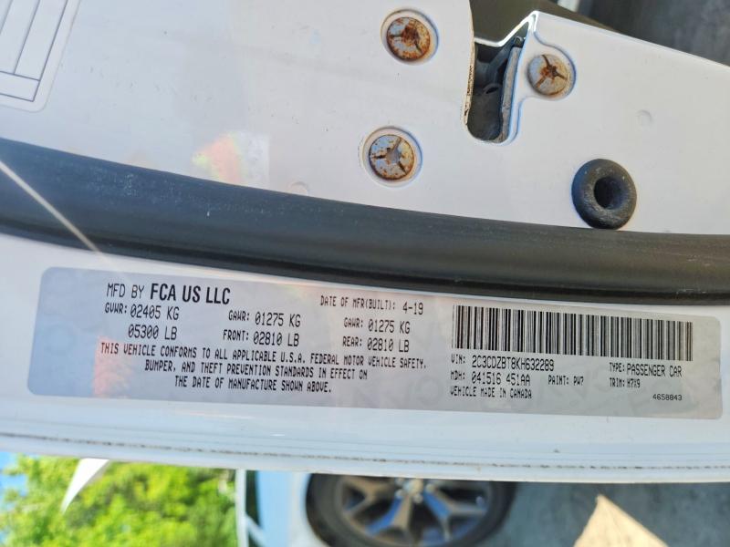 Aukcja sprzedaży 2019 Dodge Challenger, vin: 2C3CDZBT8KH632289, numer aukcji: 49367556