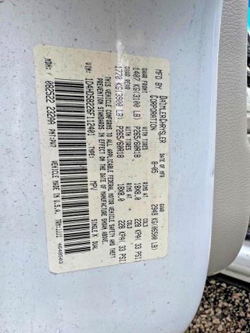 49167106 :رقم المزاد ، 1D4HD58226F112401 vin ، 2006 Dodge Durango مزاد بيع