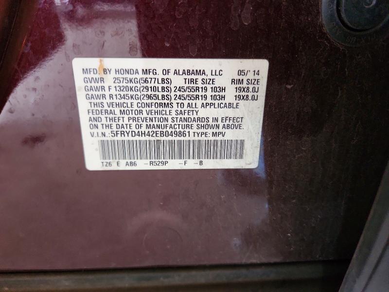 Aukcja sprzedaży 2014 Acura Mdx, vin: 5FRYD4H42EB049861, numer aukcji: 47749696
