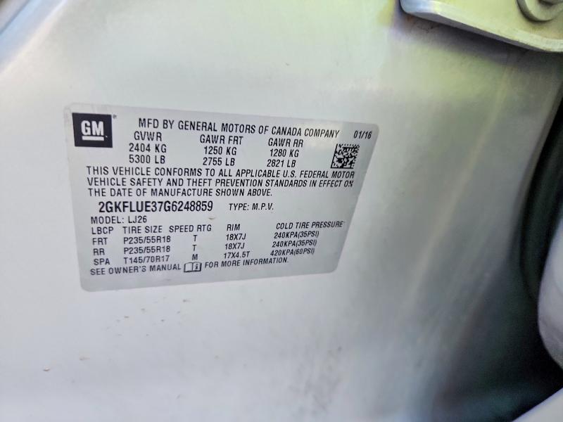 Продажа на аукционе авто 2016 Gmc Terrain, vin: 2GKFLUE37G6248859, номер лота: 50282936