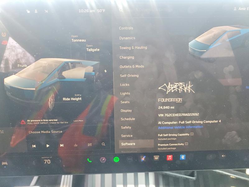 Продаж на аукціоні авто 2024 Tesla Cybertruck, vin: 7G2CEHED7RA022692, номер лоту: 49241786