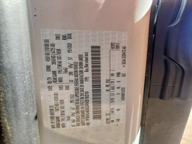 Продажа на аукционе авто 2024 Ford Transit, vin: 1FBVU4X83RKB18210, номер лота: 48773506