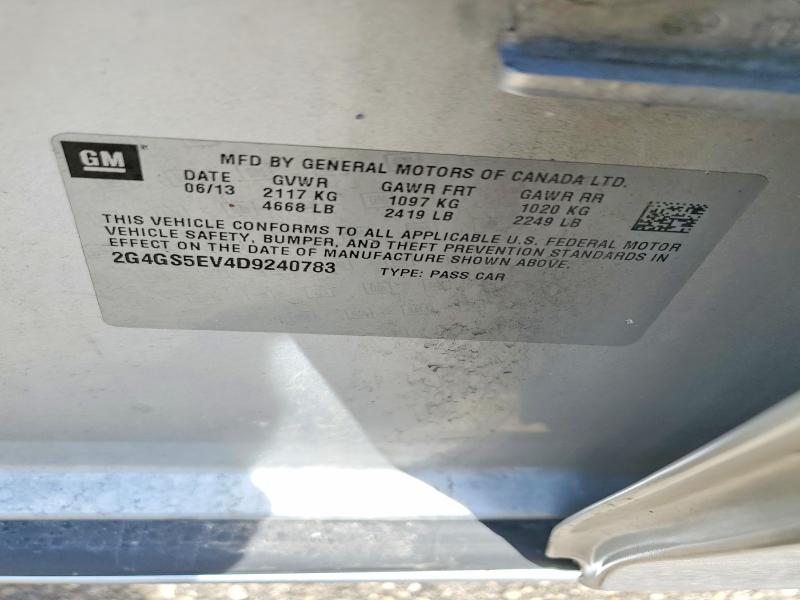 2013 Buick Regal მანქანა იყიდება აუქციონზე, vin: 2G4GS5EV4D9240783, აუქციონის ნომერი: 48400216