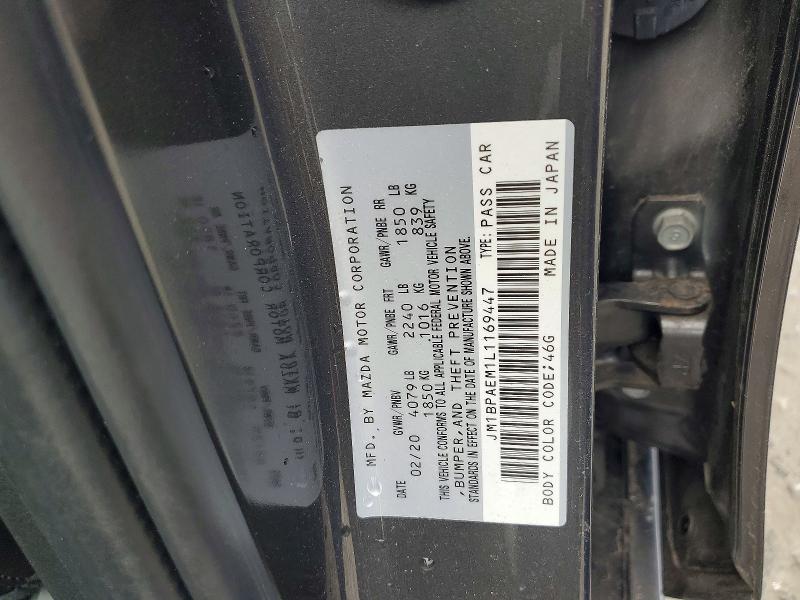Aukcja sprzedaży 2020 Mazda 3, vin: JM1BPAEM1L1169447, numer aukcji: 47980526