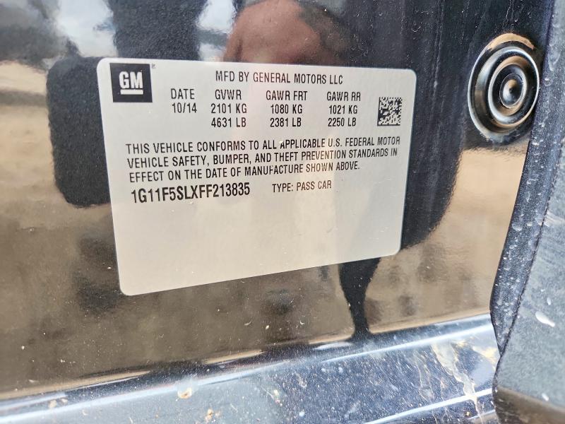 2015 Chevrolet Malibu მანქანა იყიდება აუქციონზე, vin: 1G11F5SLXFF213835, აუქციონის ნომერი: 51095096