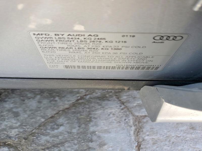 Продаж на аукціоні авто 2019 Audi Q5, vin: WA1BNAFY9K2044111, номер лоту: 48958536