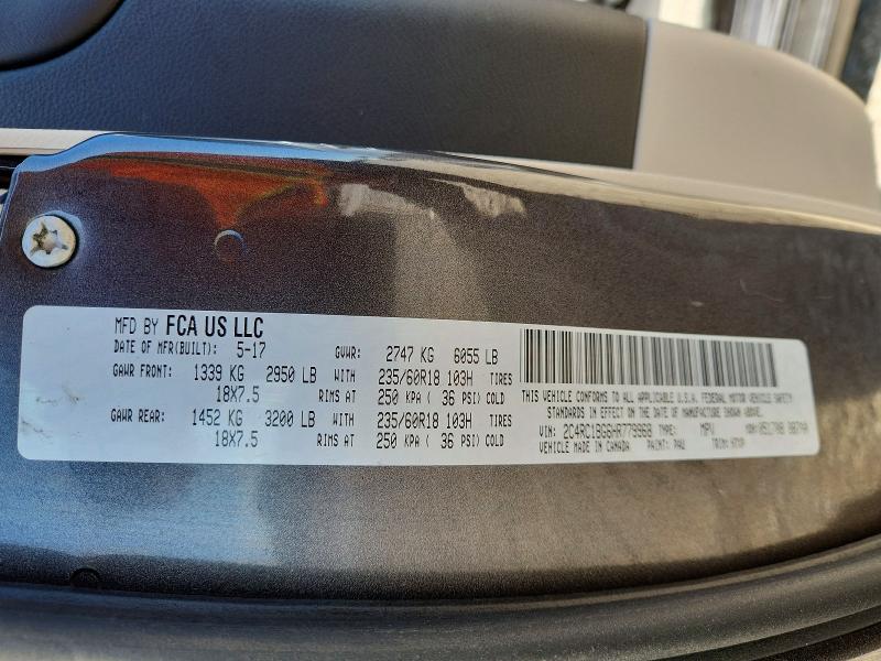 Aukcja sprzedaży 2017 Chrysler Pacifica, vin: 2C4RC1BG6HR779968, numer aukcji: 48310446