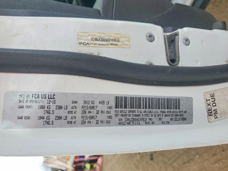 Продажа на аукционе авто 2017 Jeep Compass, vin: 1C4NJCBA5HD147610, номер лота: 49822066