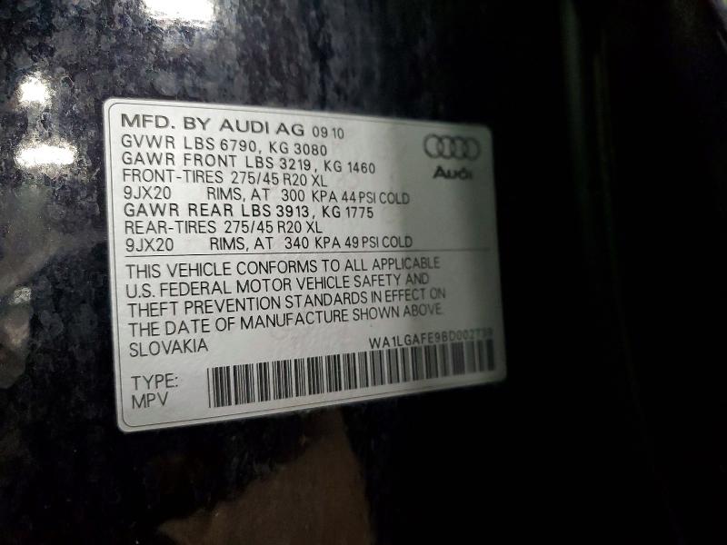 Aukcja sprzedaży 2011 Audi Q7, vin: WA1LGAFE9BD002739, numer aukcji: 48528386