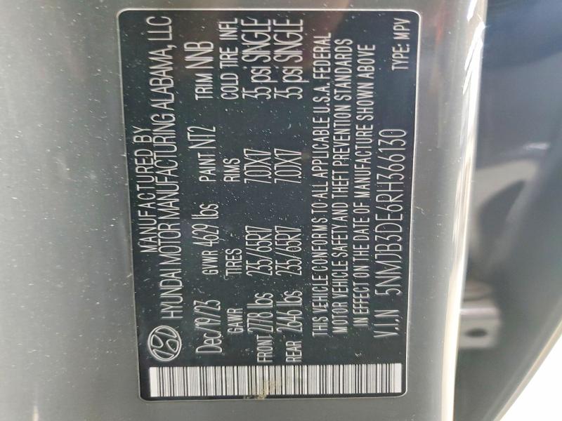 Продаж на аукціоні авто 2024 Hyundai Tucson, vin: 5NMJB3DE6RH366130, номер лоту: 49333186