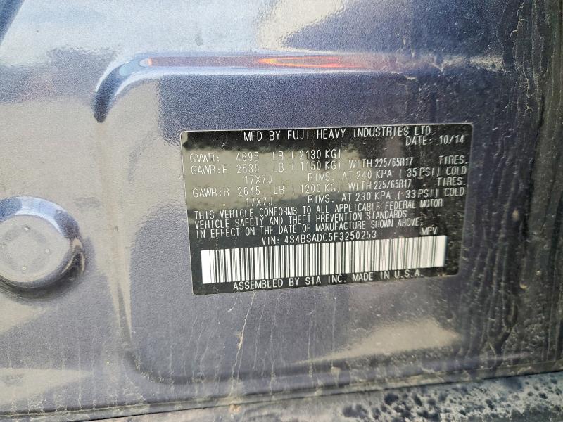 Aukcja sprzedaży 2015 Subaru Outback, vin: 4S4BSADC5F3250253, numer aukcji: 49855196