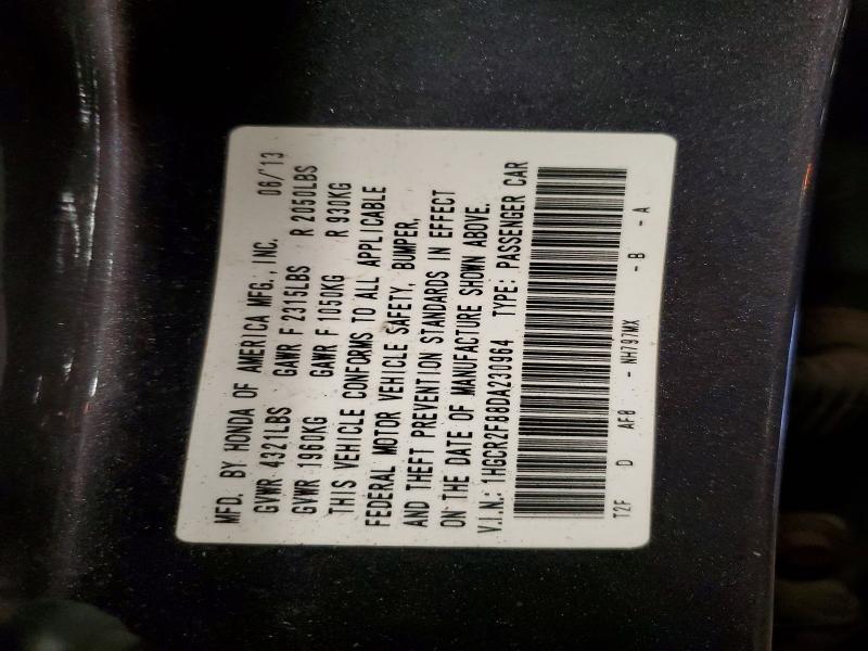 50050946 :رقم المزاد ، 1HGCR2F88DA230964 vin ، 2013 Honda Accord مزاد بيع