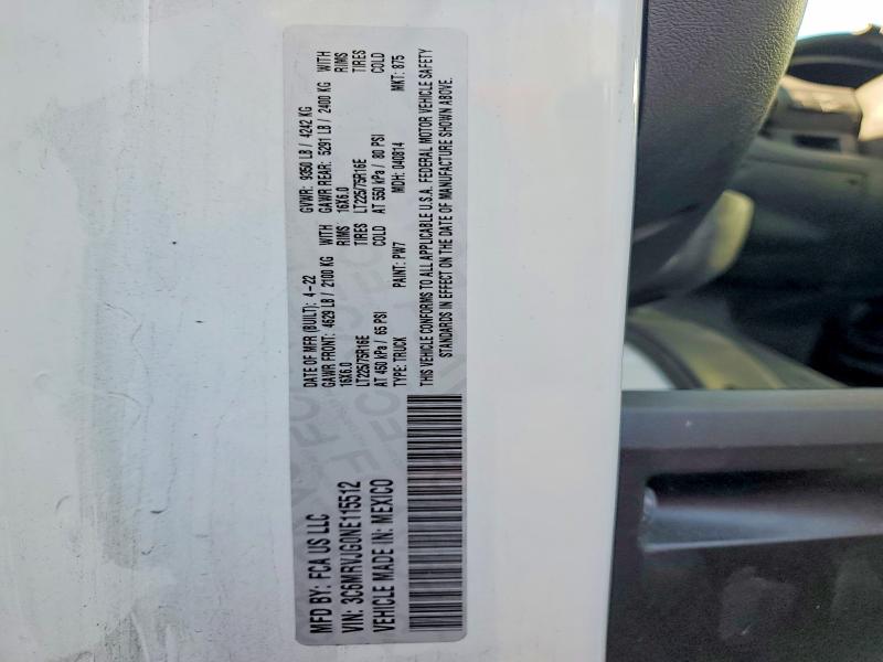 Aukcja sprzedaży 2022 Ram Promaster 3500, vin: 3C6MRVJG0NE115512, numer aukcji: 49482546