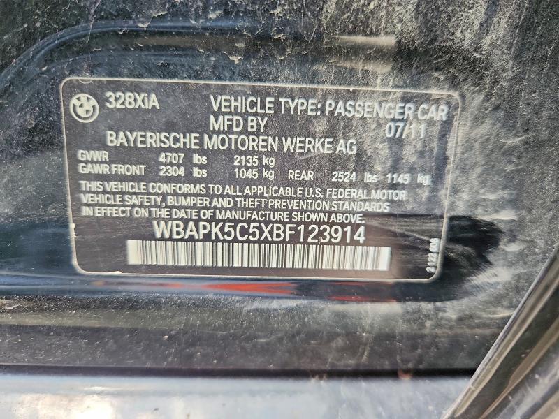 Aukcja sprzedaży 2011 Bmw 328, vin: WBAPK5C5XBF123914, numer aukcji: 50973886