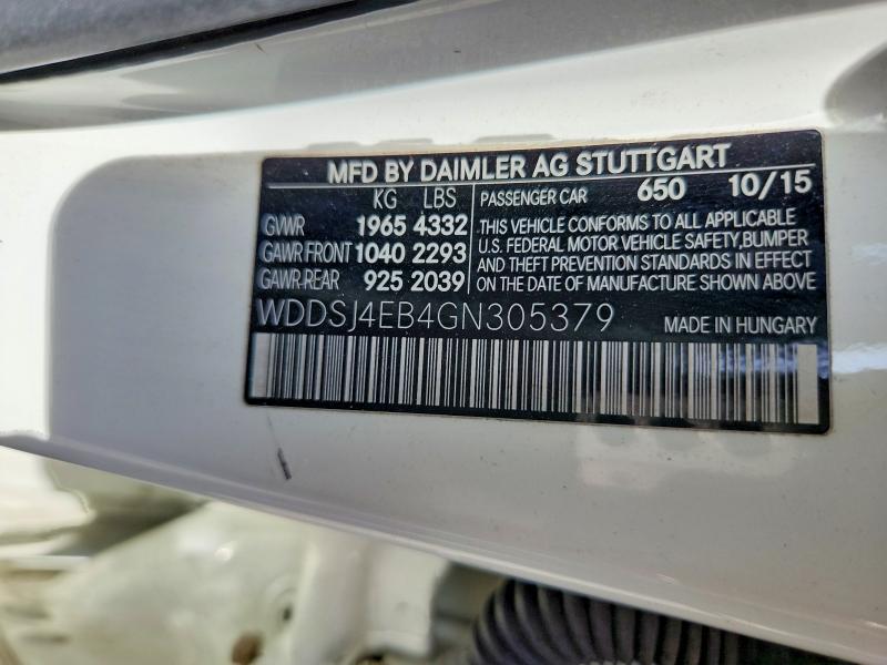 Продаж на аукціоні авто 2016 Mercedes-benz Cla, vin: WDDSJ4EB4GN305379, номер лоту: 48458556