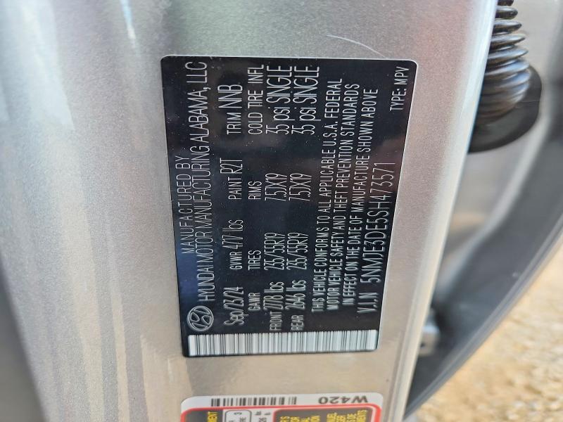 2025 Hyundai Tucson მანქანა იყიდება აუქციონზე, vin: 5NMJE3DE5SH473571, აუქციონის ნომერი: 50056426