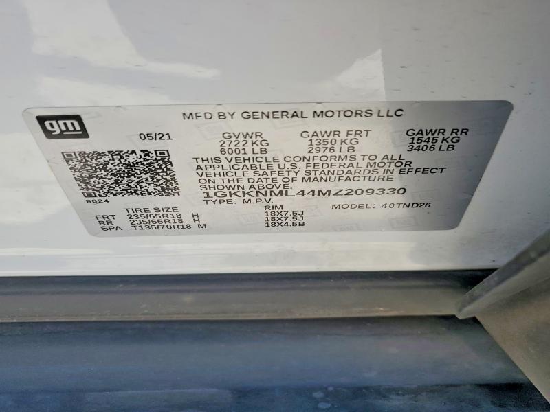 Продажа на аукционе авто 2021 Gmc Acadia, vin: 1GKKNML44MZ209330, номер лота: 50610716