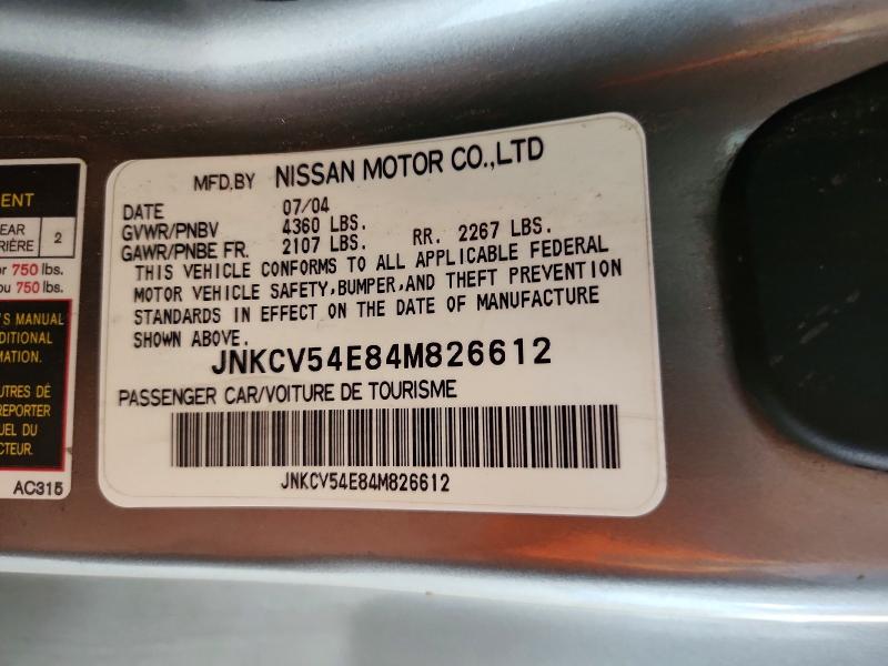 Aukcja sprzedaży 2004 Infiniti G35, vin: JNKCV54E84M826612, numer aukcji: 50615136