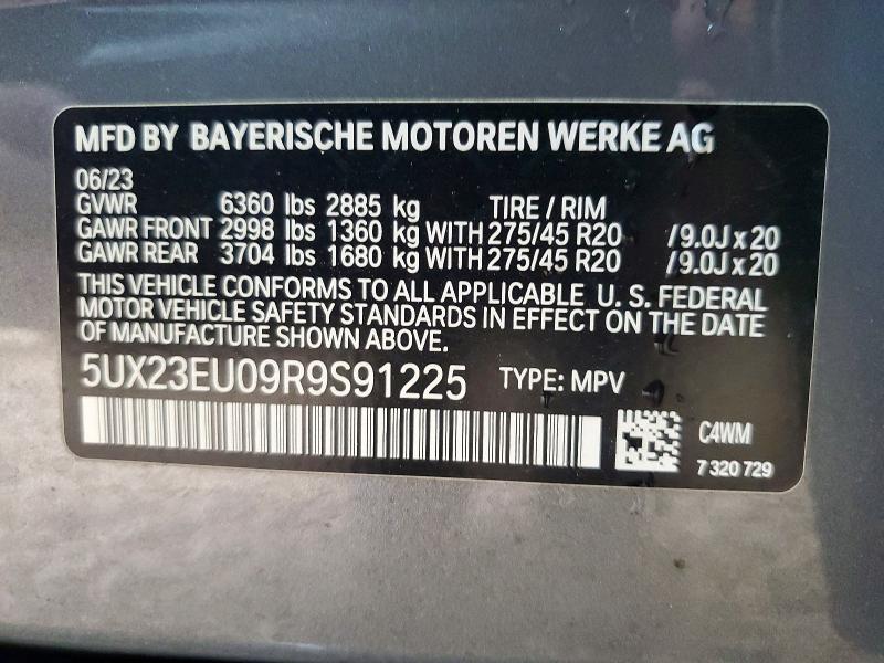 Продажа на аукционе авто 2024 Bmw X5, vin: 5UX23EU09R9S91225, номер лота: 50789876