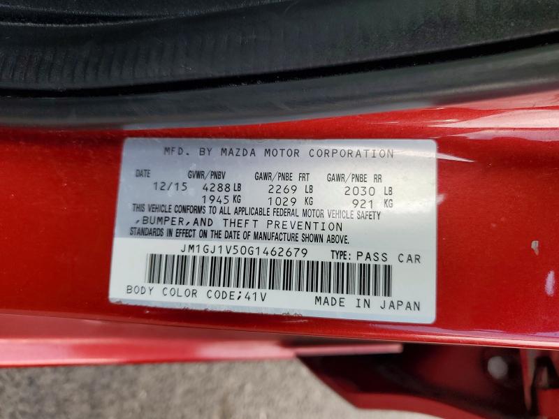 49679146 :رقم المزاد ، JM1GJ1V50G1462679 vin ، 2016 Mazda 6 مزاد بيع