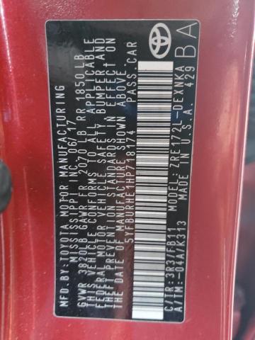 Aukcja sprzedaży 2017 Toyota Corolla, vin: 5YFBURHE1HP718174, numer aukcji: 49895496