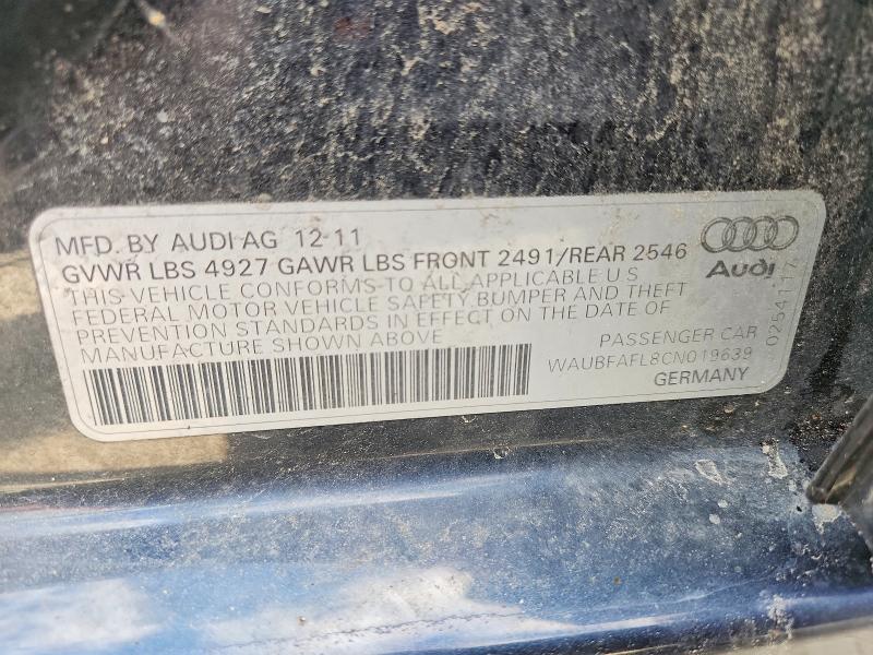 Продажа на аукционе авто 2012 Audi A4, vin: WAUBFAFL8CN019639, номер лота: 49023936