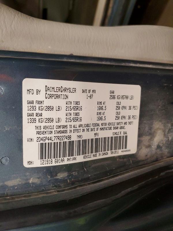 Продажа на аукционе авто 2007 Dodge Grand Caravan, vin: 2D4GP44L77R227498, номер лота: 51449536