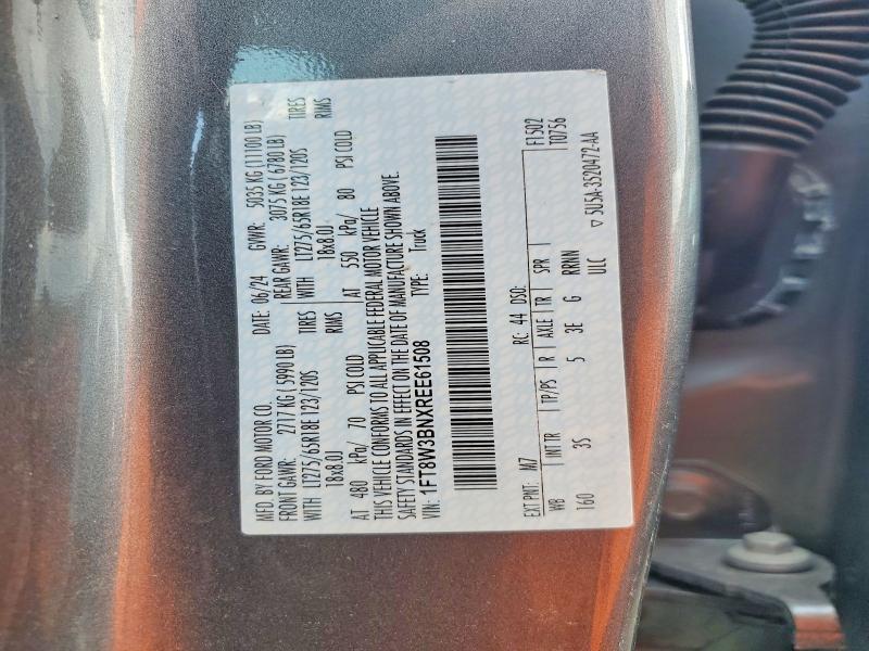 2024 Ford F350 მანქანა იყიდება აუქციონზე, vin: 1FT8W3BNXREE61508, აუქციონის ნომერი: 50906626