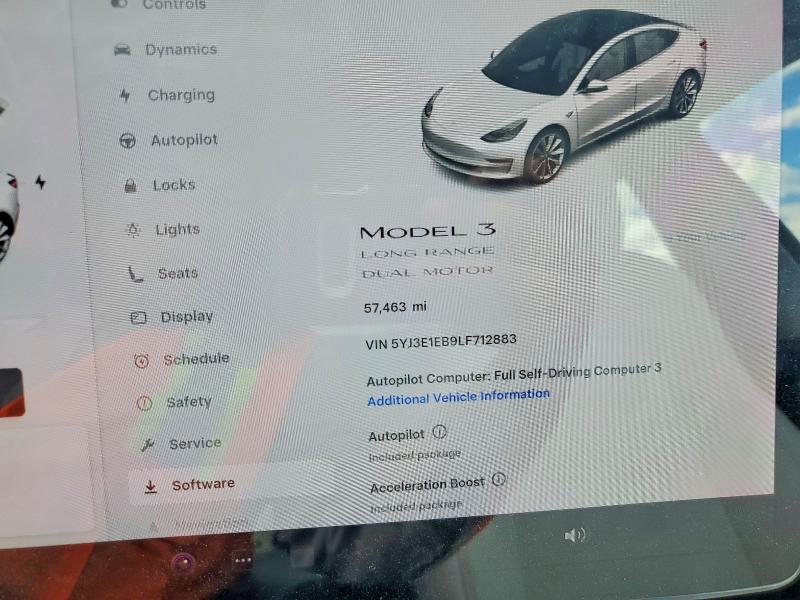 Продажа на аукционе авто 2020 Tesla Model 3, vin: 5YJ3E1EB9LF712883, номер лота: 47313586