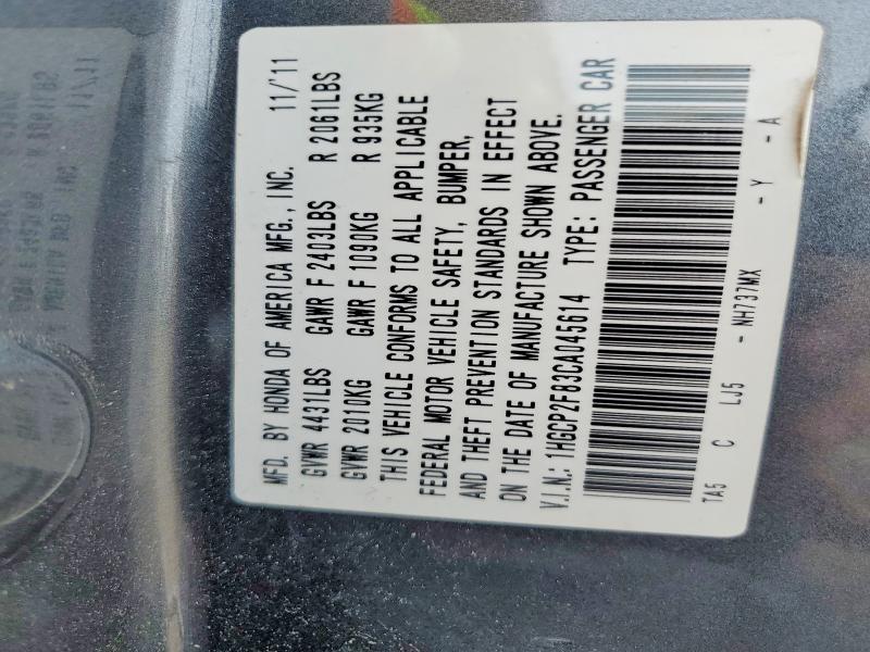 49741136 :رقم المزاد ، 1HGCP2F83CA045614 vin ، 2012 Honda Accord مزاد بيع