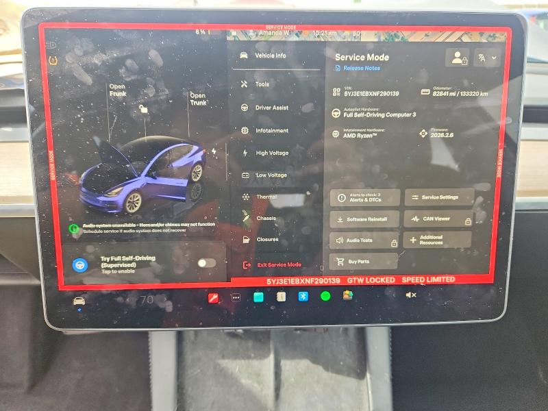 49748196 :رقم المزاد ، 5YJ3E1EBXNF290139 vin ، 2022 Tesla Model 3 مزاد بيع